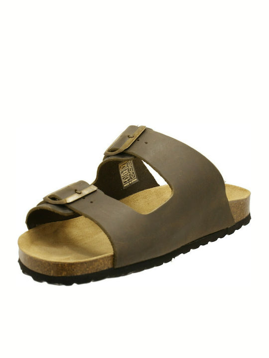 Plakton Leder Herrensandalen in Braun Farbe