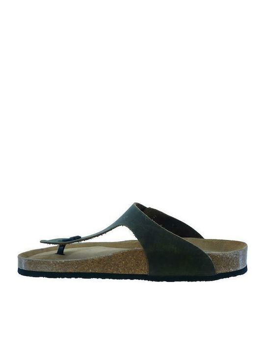 Men's Leather Sandals Green