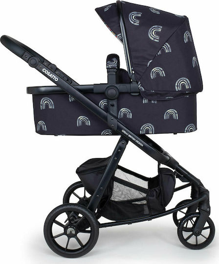 Cosatto Giggle Quad Adjustable 2 in 1 Baby Stroller Suitable for Newborn Night Rainbow