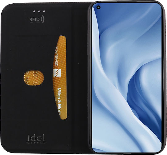 Idol 1991 Elite Anti Rfid Book Piele artificială Negru (Xiaomi Mi 11)