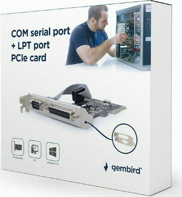 Gembird Card de control PCI cu 2 porturi DB25 Paralel / RS232 DB9 Serial