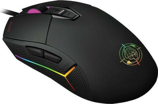 Zeroground MS-4000G Daito RGB Gaming Ποντίκι 10000 DPI Μαύρο