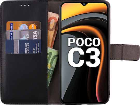 Volte-Tel Wallet Δερματίνης Μαύρο (Realme C3)