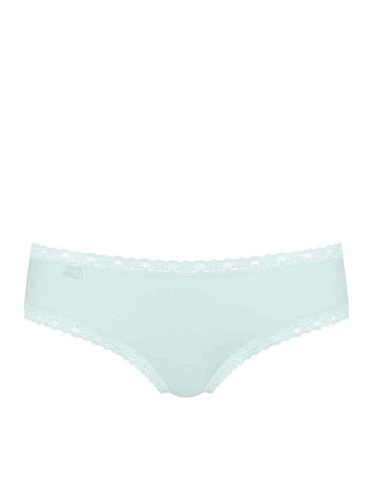 24/7 Weekend H Hipster Βαμβακερά Women's Slip 3Pack with Lace Turquoise/Print/Grey