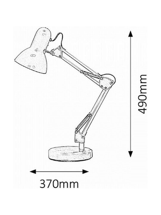 Rabalux Samson Lumină de Birou cu Braț Articulat pentru Soclu E27 în Culoarea Alb