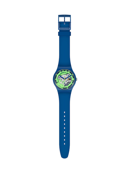 Swatch Anatomy Ανδρικό Ρολόι 41mm Μπαταρίας με Μπλε Καουτσούκ Λουράκι
