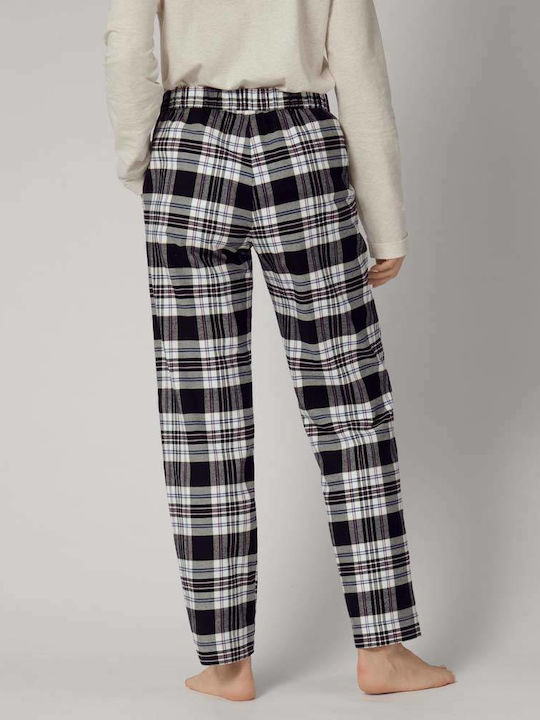 Triumph Winter Cotton Women's Pyjama Pants Black Mix & Match