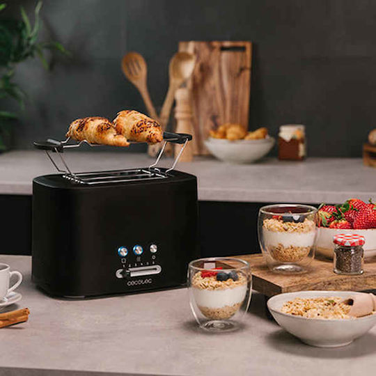 Cecotec Toast&Taste 9000 Double Prăjitor de pâine 2 sloturi 980W Negru