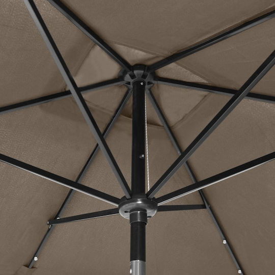 Ομπρέλα Τετράγωνη Μεταλλική Taupe 2x3xΥ2.47m