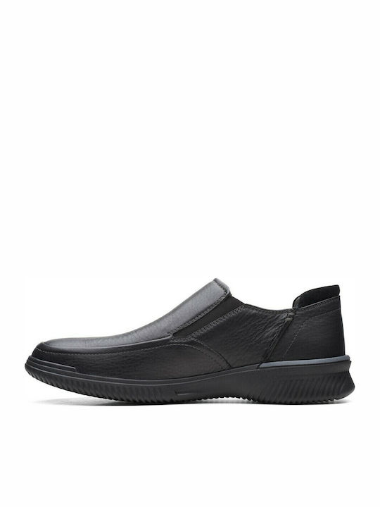 Donaway Step Leder Herren Freizeitschuhe Anatomisch Schwarz