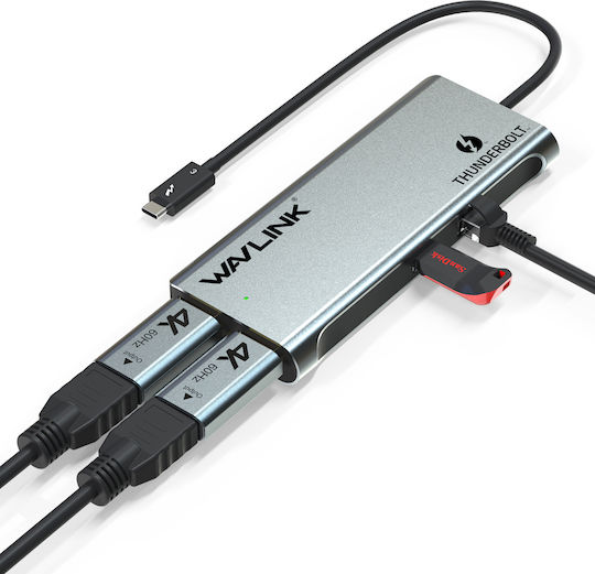 Wavlink Thunderbolt 3 Docking Station with DisplayPort 4K Ethernet Silver (WL-UTD05)