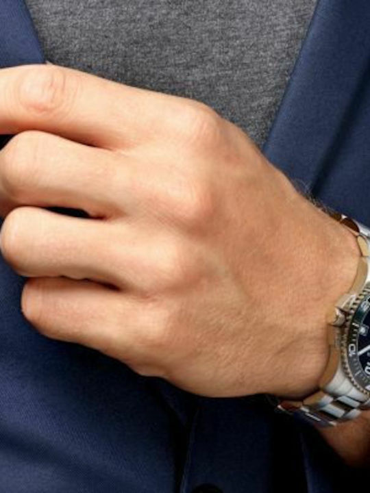 Longines Ρολόι Αυτόματο με Μεταλλικό Μπρασελέ