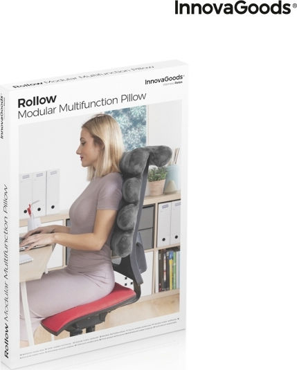 InnovaGoods Rollow Seat Pillow 60x60x8.5cm In Gray Color V0103310