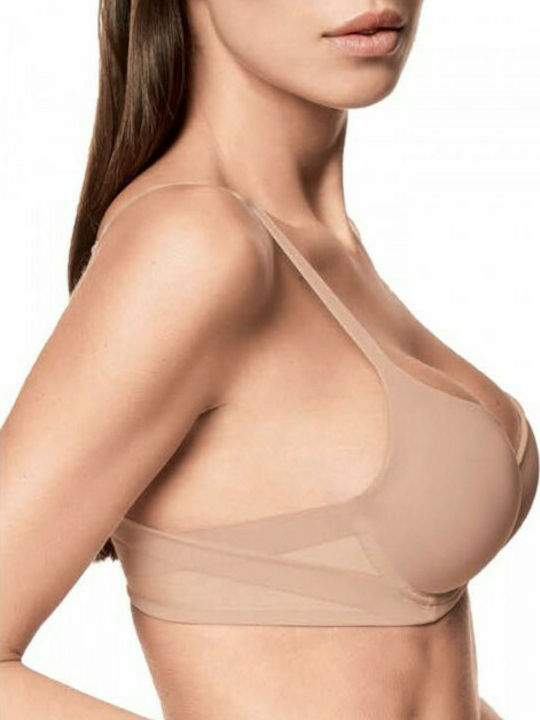 Lormar Plunge Extra Plunge Plunge Bra with Light Padding Beige