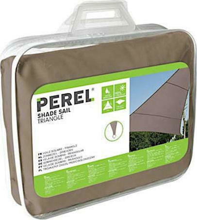 Perel Триъгълно Shade Sail Кафяв 5м