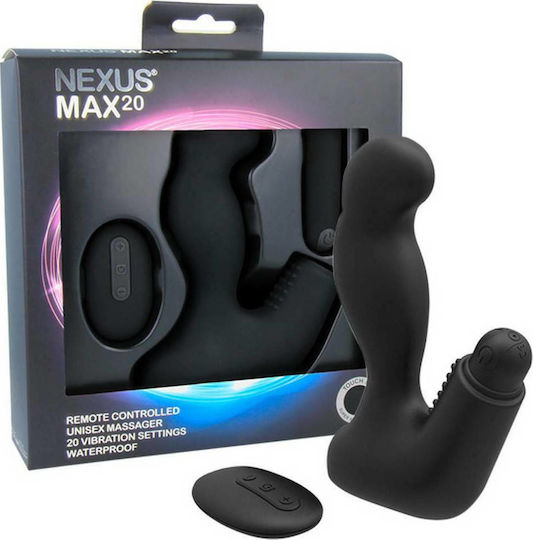 Nexus Max 20 Remote Controlled Unisex Massager Analvibrator mit kabelloser Funktion Schwarz