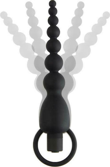 Tardenoche Marbe Vibrating Anal Chain With Vibration Perle anale cu vibrație Black 20.8cm