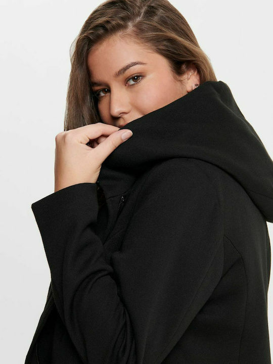 Sedona Women's Black Peacoat with Buttons