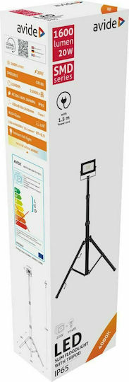 Avide Electric Jobsite Light LED IP65 with Brightness up to 600lm