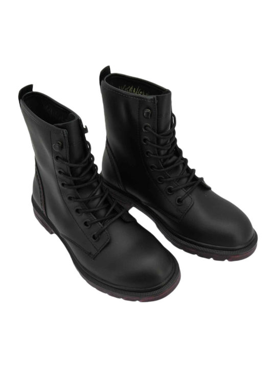 Spike Mid Leather Women's Ankle Boots Black
