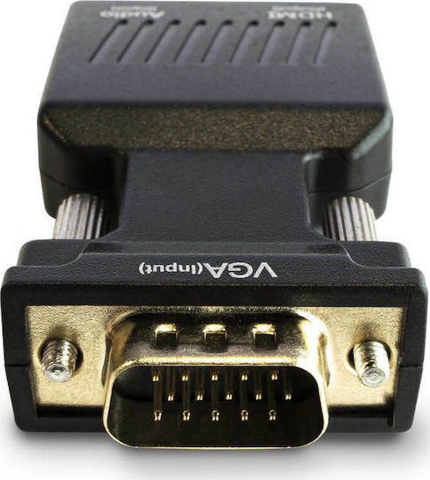 Savio Μετατροπέας VGA male σε 3.5mm / HDMI female 1τμχ CL-145