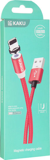 Kakusiga Magnetic / Regular USB 2.0 Cable USB-C male - USB-A Red 1m (KSC-306)
