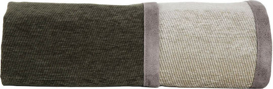 Nef-Nef Homeware New Tanger Ριχτάρι Τριθέσιου Καναπέ Δύο 'Οψεων Ζακάρ 180x300εκ. Green / Ecru
