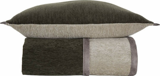 Nef-Nef Homeware New Tanger Ριχτάρι Τριθέσιου Καναπέ Δύο 'Οψεων Ζακάρ 180x300εκ. Green / Ecru