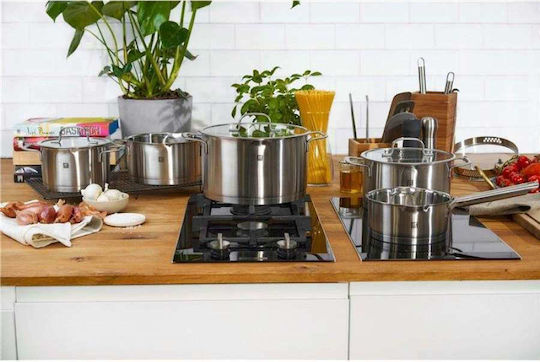 Zwilling J.A. Henckels True Flow Stainless Steel Pots Set Silver 8 Pieces Zwilling J.A. Henckels True Flow Stainless Steel Pots Set Silver 8 Pieces
