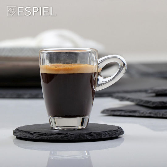 Espiel Slate Заоблено Сувенир Камък Черен 10см 6бр