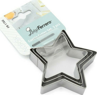 Luigi Ferrero Inox Star-Shaped Cookie Cutter 3pcs FR-1760