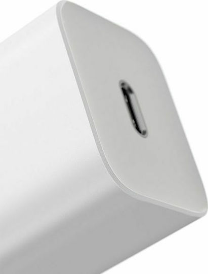 Baseus Φορτιστής με Θύρα USB-C και Καλώδιο USB-C - Lightning 20W Power Delivery Λευκός (Super Si)