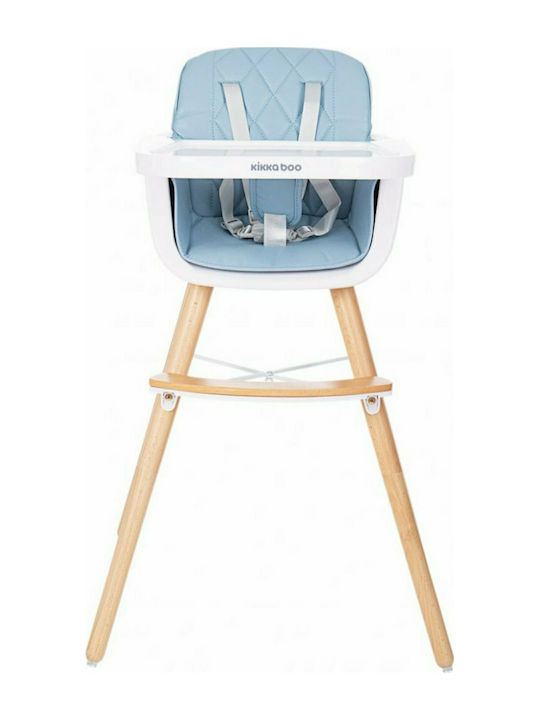 Kikka Boo Woody Highchair 2 in 1 & Leatherette Seat Mint