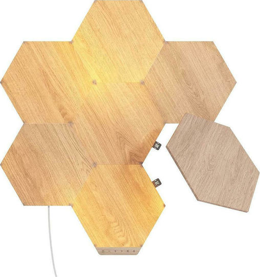 Nanoleaf Smart Φωτιστικό LED Ρυθμιζόμενο Λευκό Hexagon 7τμχ