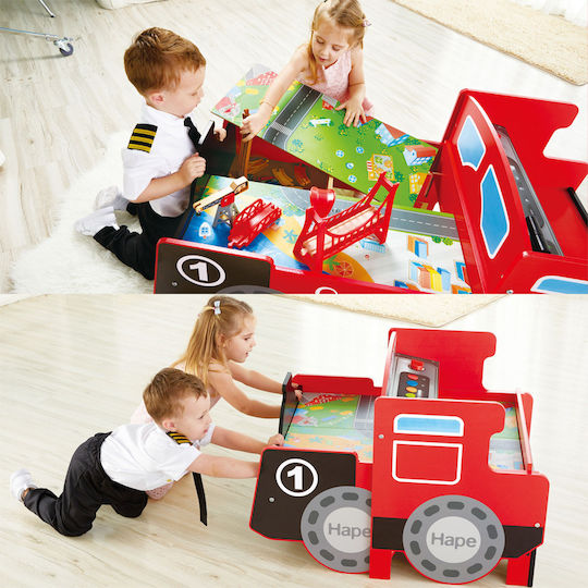 Hape Ride-on Engine Table Σετ με Τρενάκι από Ξύλο για 3+ Ετών
