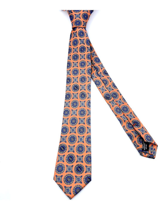 Legend Accessories Silk Men's Tie Set Printed Orange