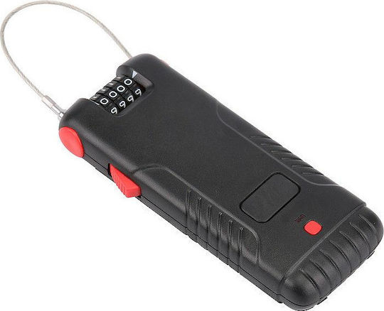 Olympia Olympia Padlock with Wire Rope Combination Alarm Black