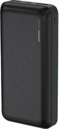 Gembird PB20-01 Power Bank 20000mAh με 2 Θύρες USB-A Μαύρο