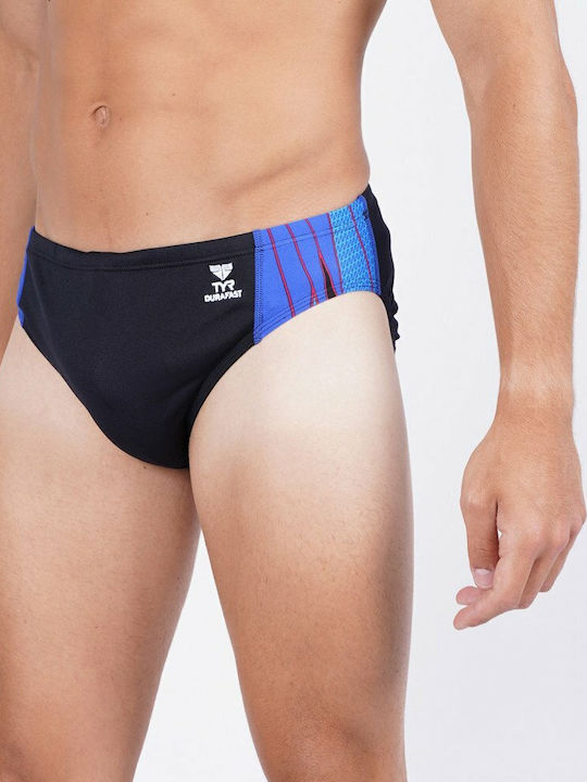 Phoenix Splice Ανδρικό Μαγιό Slip Black / Blue / Red με Ρίγες