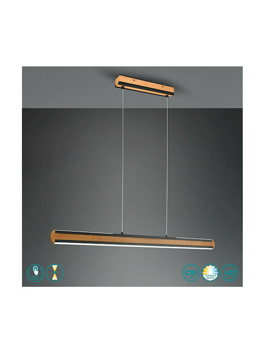 Trio Lighting Deacon Verstellbar Hängelampe Schwarz Schiene 110x6.5x150cm.
