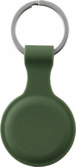 Volte-Tel Velvet Keychain Case Silicone for AirTag in Khaki color