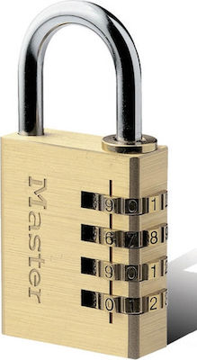 Master Lock Steel Padlock Brass Combination 30mm 1pcs