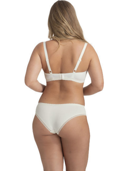 Grey/White Σουτιέν χωρίς Ενίσχυση με Μπανέλες 2Pack