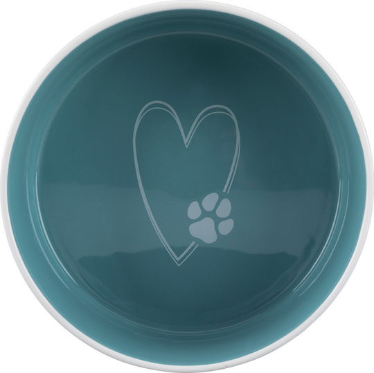Trixie Pet's Home Keramik Schalen Futter & Wasser für Hund & Katze 1.4lt 20cm in Hellblau Farbe