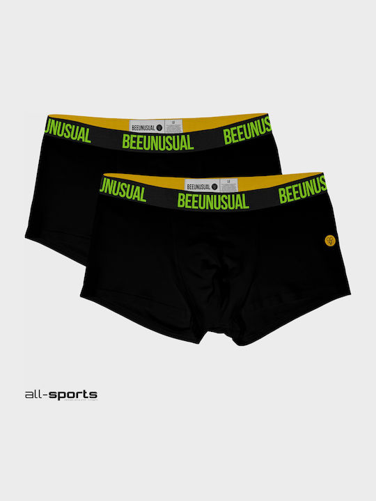 Bee. Unusual. Herren Boxershorts Schwarz 2Packung