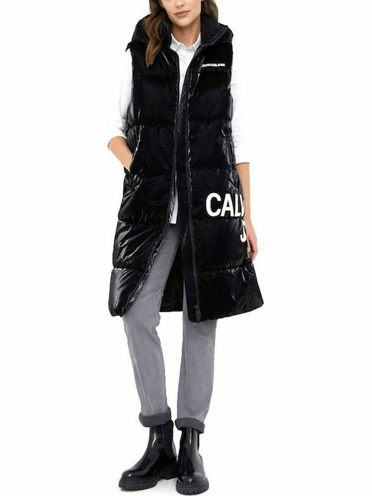 Calvin Klein Μακρύ Γυναικείο Αμάνικο Puffer Μπουφάν για Χειμώνα Μαύρο  J20J217282-BEH | Skroutz.gr