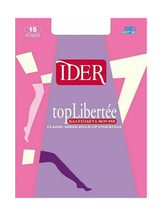 IDER Libertee Strech Women's High Socks 15 Den Melon -105