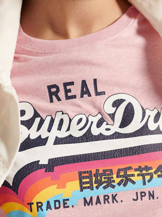 VINTAGE LOGO Damen T-Shirt Rosa