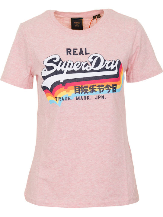 VINTAGE LOGO Damen T-Shirt Rosa