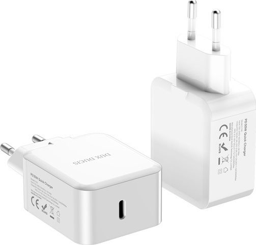 Dux Ducis Incarcător Fără Fir Cu Port USB-C 30W SuperCharge Livrarea Energiei Quick Charge 3.0 Alb C100